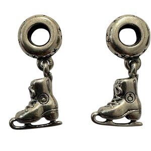 Pandora Ice Skate Dangle Sterling Silver Charm (Pair)